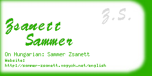 zsanett sammer business card